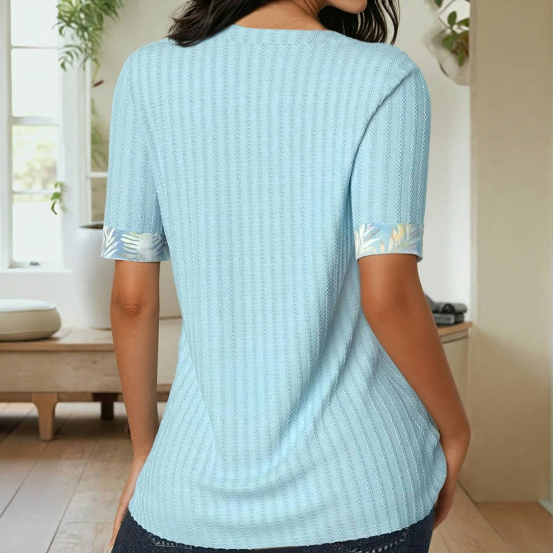 Elegancka Patchworkowa Bluzka