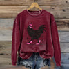 Sweatshirt Z Nadrukiem Dla Zwierząt W Stylu Vintage