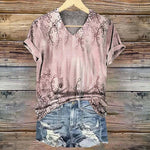 T-Shirt W Stylu Vintage Liść