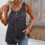 Tank Top W Stylu Vintage Z Kwiatowym Nadrukiem