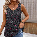 Tank Top W Stylu Vintage Z Kwiatowym Nadrukiem