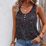 Tank Top W Stylu Vintage Z Kwiatowym Nadrukiem