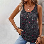 Tank Top W Stylu Vintage Z Kwiatowym Nadrukiem