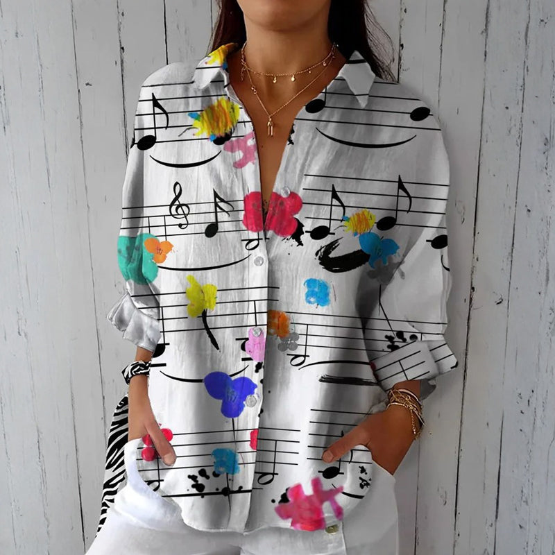 Bluzka Z Wzorem Nut W Stylu Vintage
