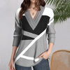 【Długi Rękaw】Bluza Casual Color Block