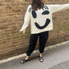 Sweter Z Dzianiny W Stylu Smiley