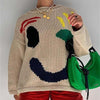 Sweter Z Dzianiny W Stylu Smiley