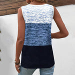Swobodny Blok Kolorowy Tank Top