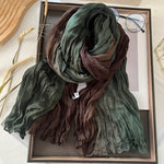 Szal Vintage W Stylu Color Block