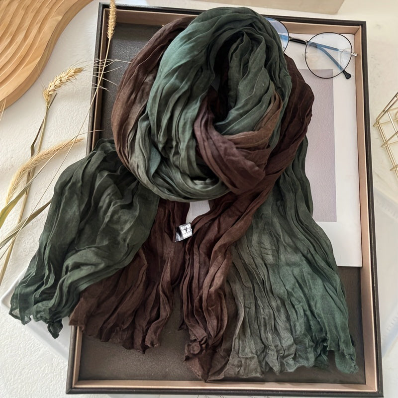 Szal Vintage W Stylu Color Block