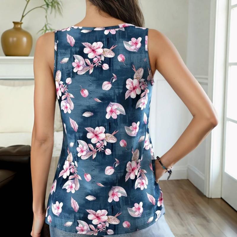 Casualowy Top Z Printem Kwiatowym
