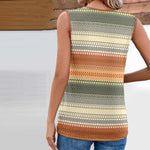 Tank Top W Stylu Vintage Z Geometrycznym Nadrukiem