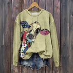 Casual Bluza Z Nadrukiem Zwierzęcym
