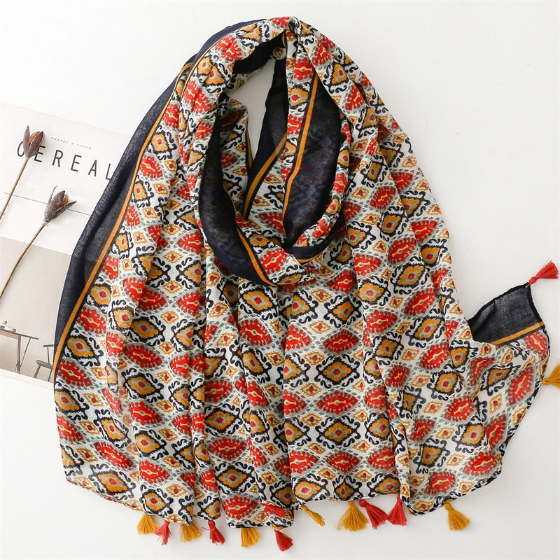 Szalik W Stylu Vintage Bohemian