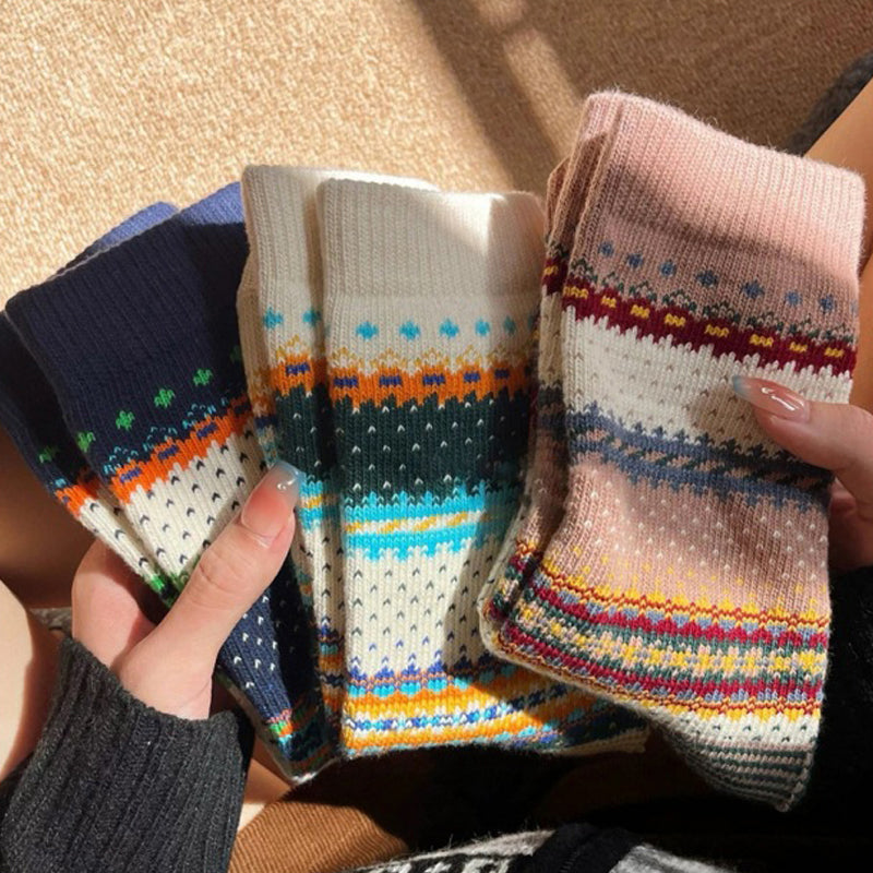 Vintage Etniczne Skarpetki W Stylu Etnicznym
