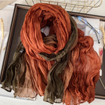 Szal Vintage W Stylu Color Block