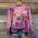 Bluza Z Nadrukiem Ważki W Stylu Vintage