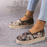 Wsuwane Buty Na Platformie W Stylu Vintage