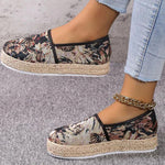 Wsuwane Buty Na Platformie W Stylu Vintage