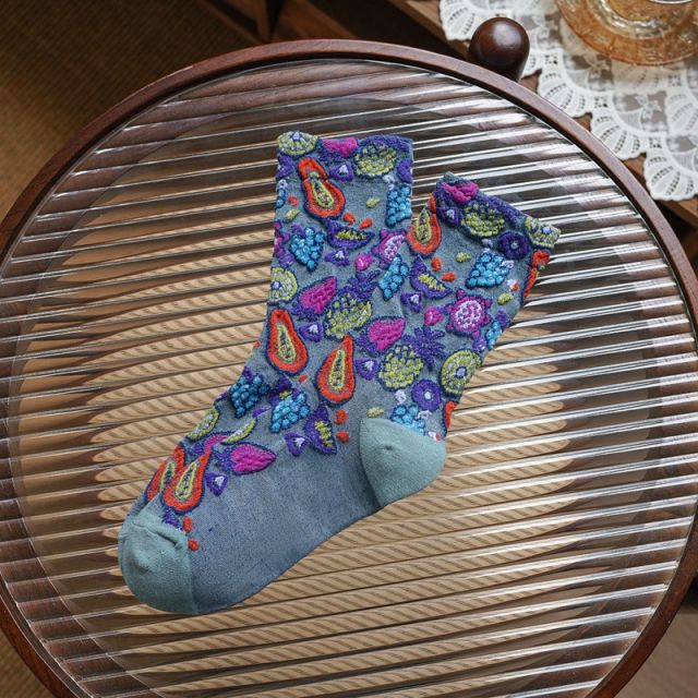 Casual Socks W Stylu Etnicznym